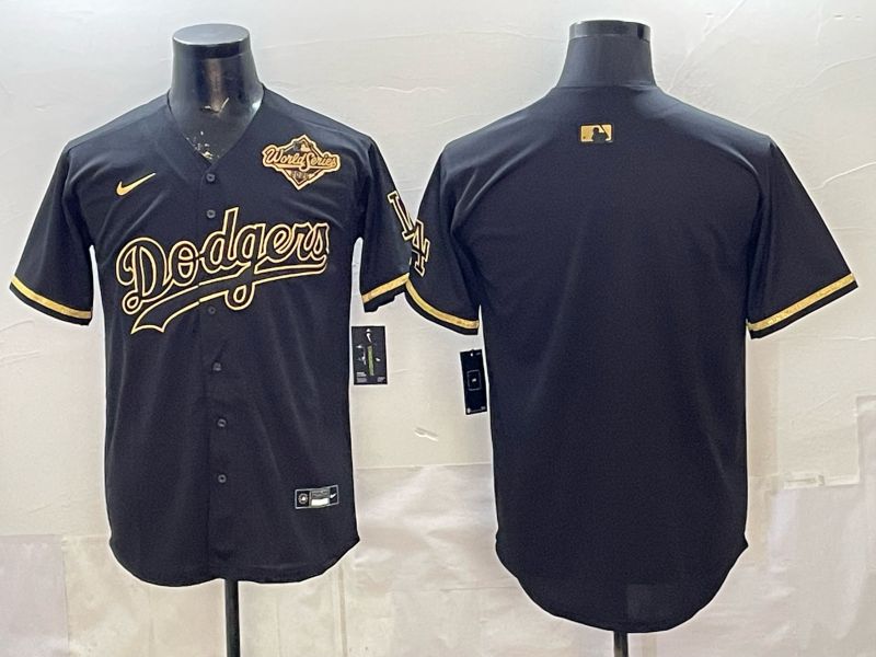 2026 Men Nike Los Angeles Dodgers Blank black gold Game MLB Jersey 007